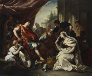 La famille de Darius rend hommage à Alexandre le Grand